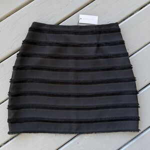 Sugar Lips Black Fringe Mini Skirt Large NWT Whimsigoth Grunge Party Punk  $54‎